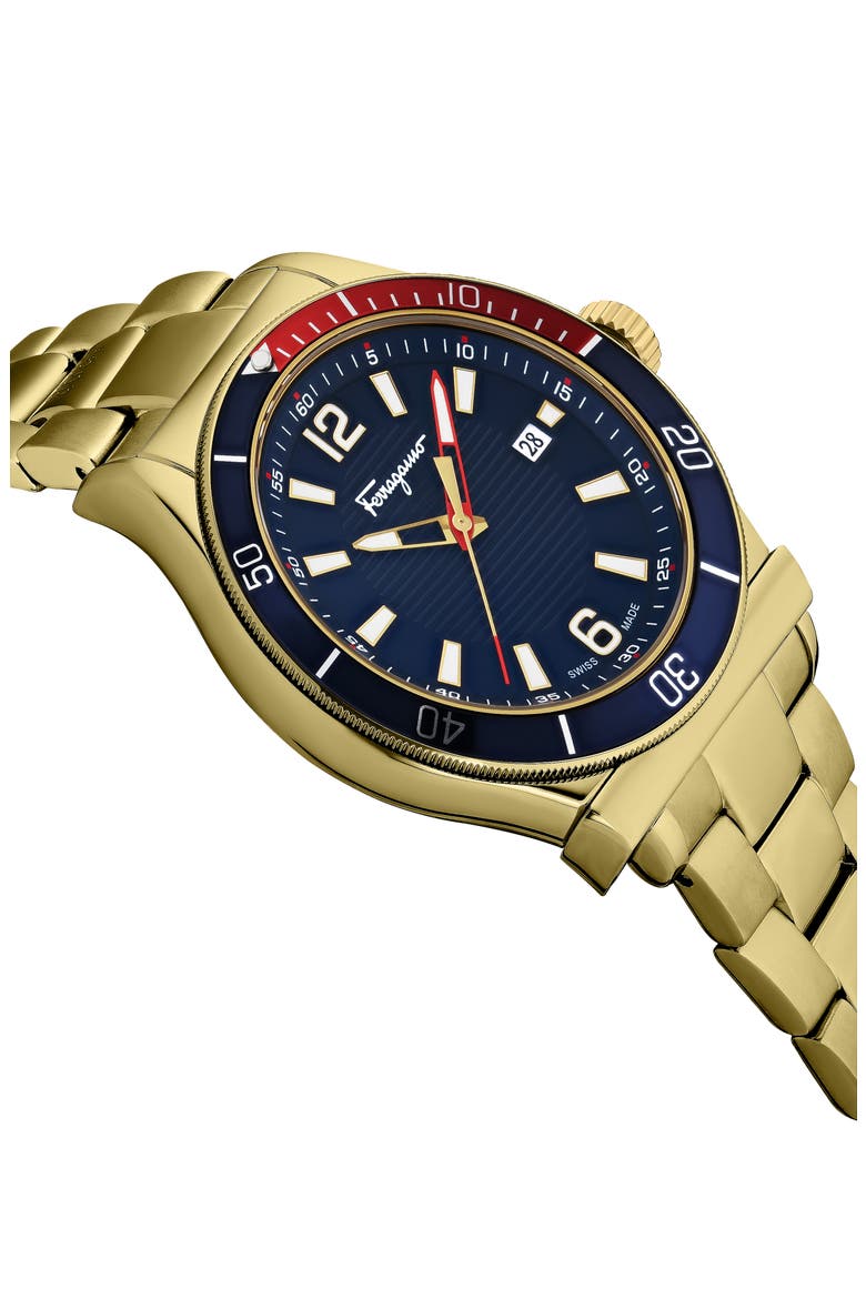 1898 Sport Chronograph Bracelet Watch, 43mm, Alternate, color, GOLD