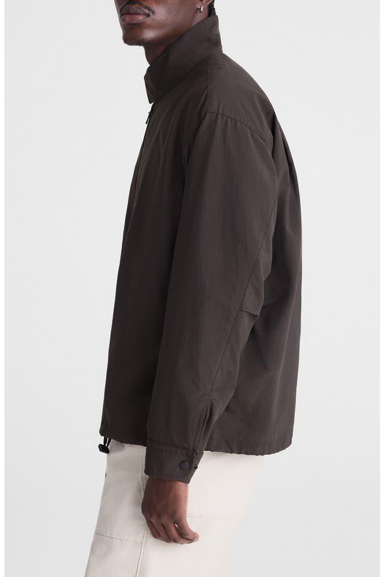 Nylon Harrington Jacket, Alternate, color, DARK BROWN
