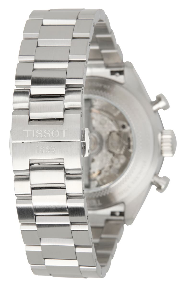 Tissot PRS 516 Bracelet Strap Automatic Chronograph Watch, 45mm, Alternate, color, Black