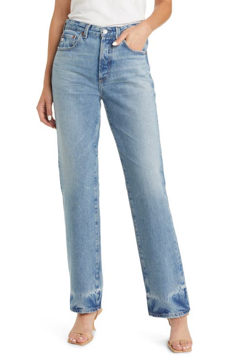 Alexxis High Waist Straight Leg Jeans (17 Years West Lake)