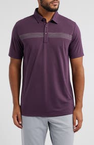 TravisMathew Coast Charted Chest Stripe Piqué Polo