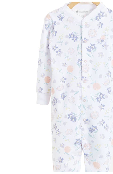 Premium Peruvian Pima Cotton Orange Snug Footie Pajamas For Infant