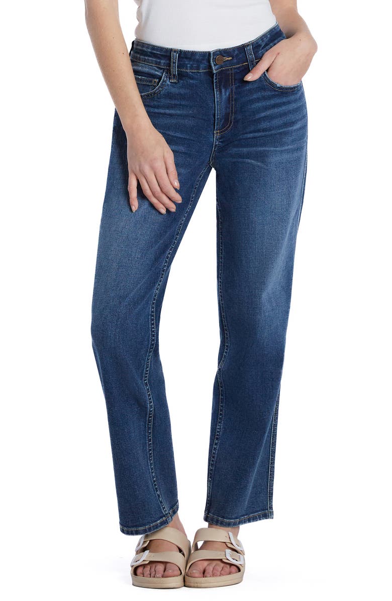 HINT OF BLU Clever High Waist Slim Straight Leg Jeans, Main, color, 