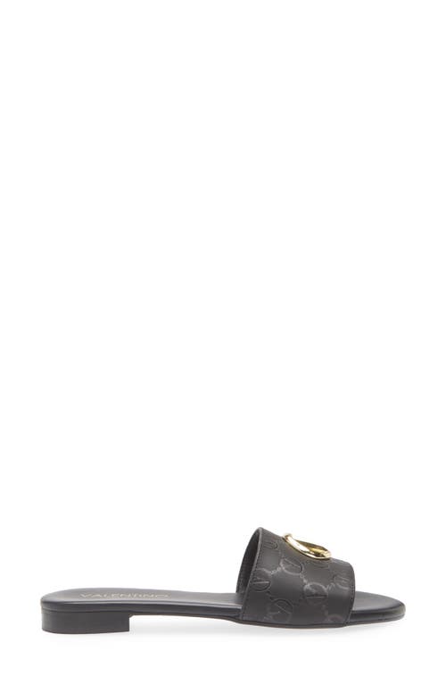 Valentino By Mario Valentino Carrie Leather Sandal In Black