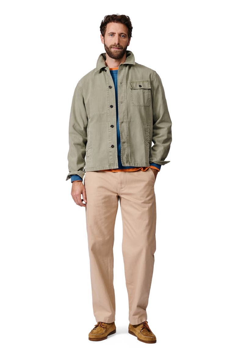 Dowse Long Sleeve Relaxed Worker Jacket, Alternate, color, Khaki