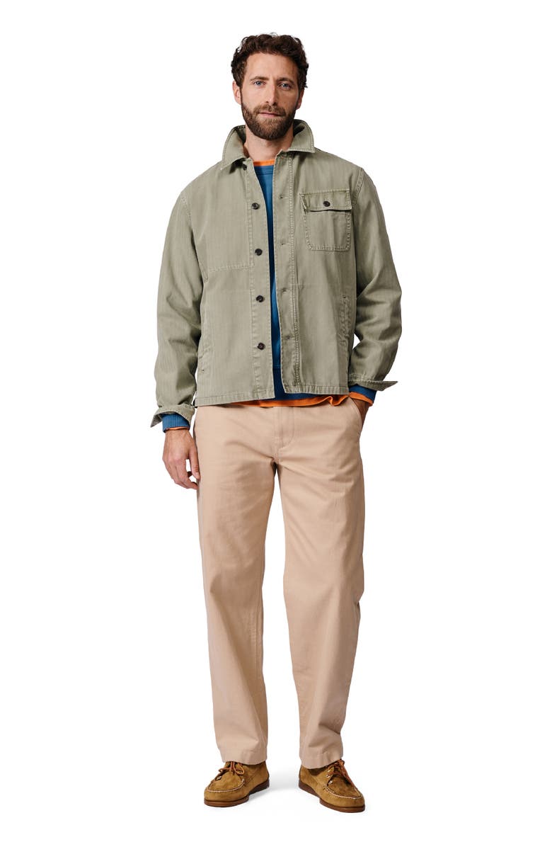 Aubin Dowse Long Sleeve Relaxed Worker Jacket, Alternate, color, Khaki