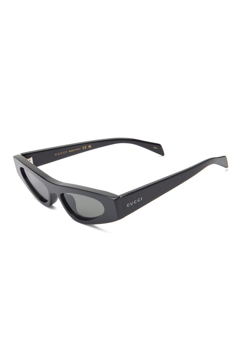 52mm Cat Eye Sunglasses, Alternate, color, BLACK BLACK GREY