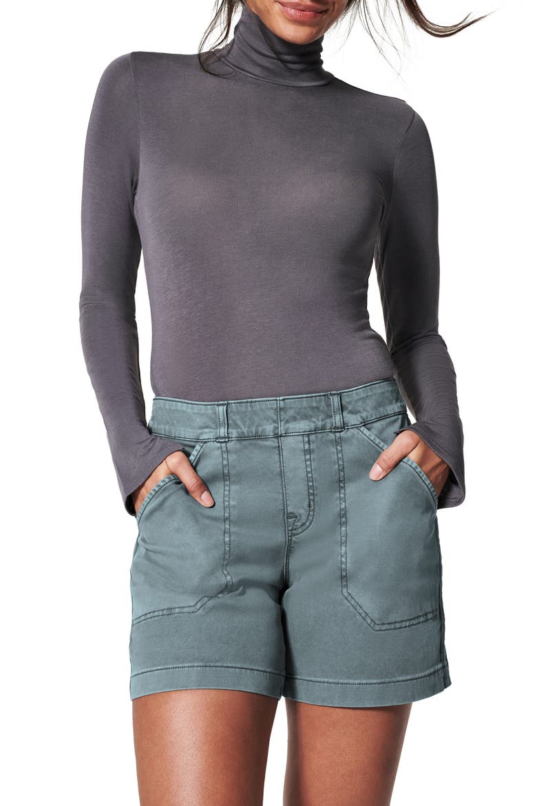 6-Inch Stretch Twill Shorts, Alternate, color, HAZY BLUE