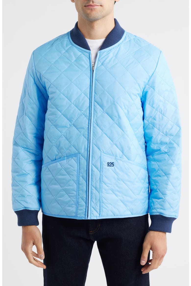 Quilted Nylon Delivery Jacket, Alternate, color, BLUE