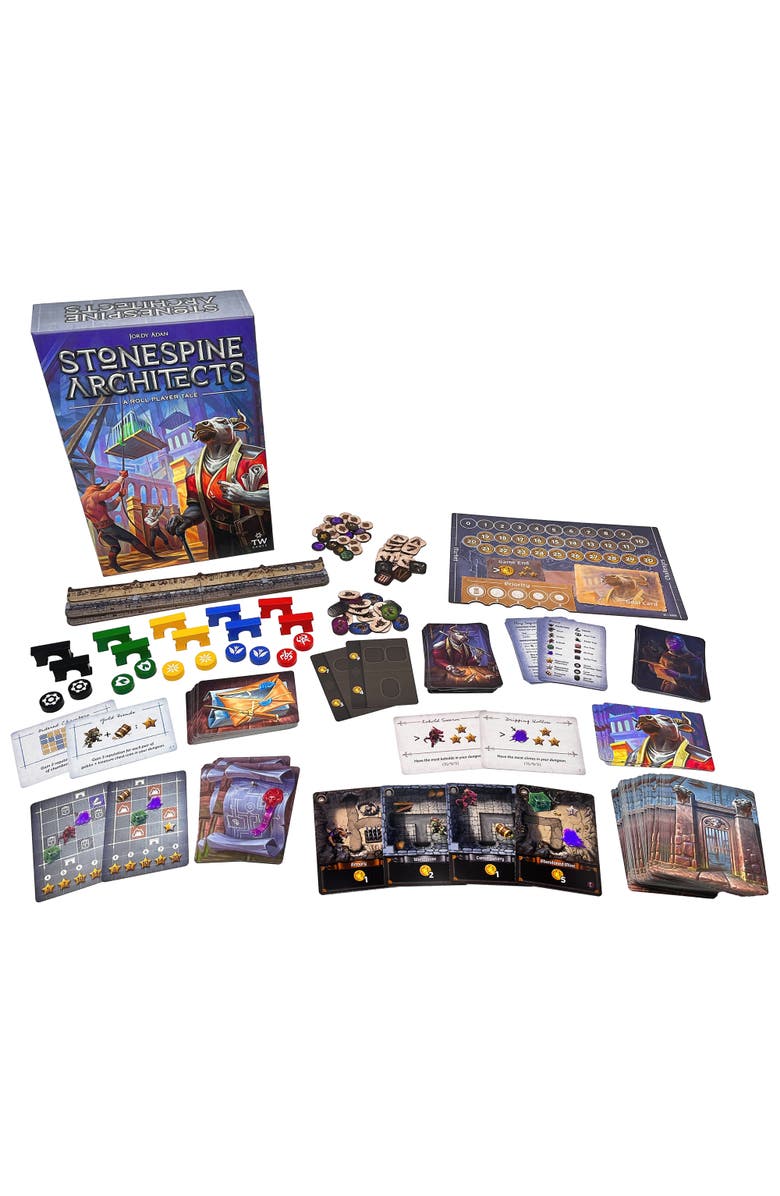 Thunderworks Games Stonespine Architects Carddrafting Board Game Of Fantasy Dungeon Building, Alternate, color,