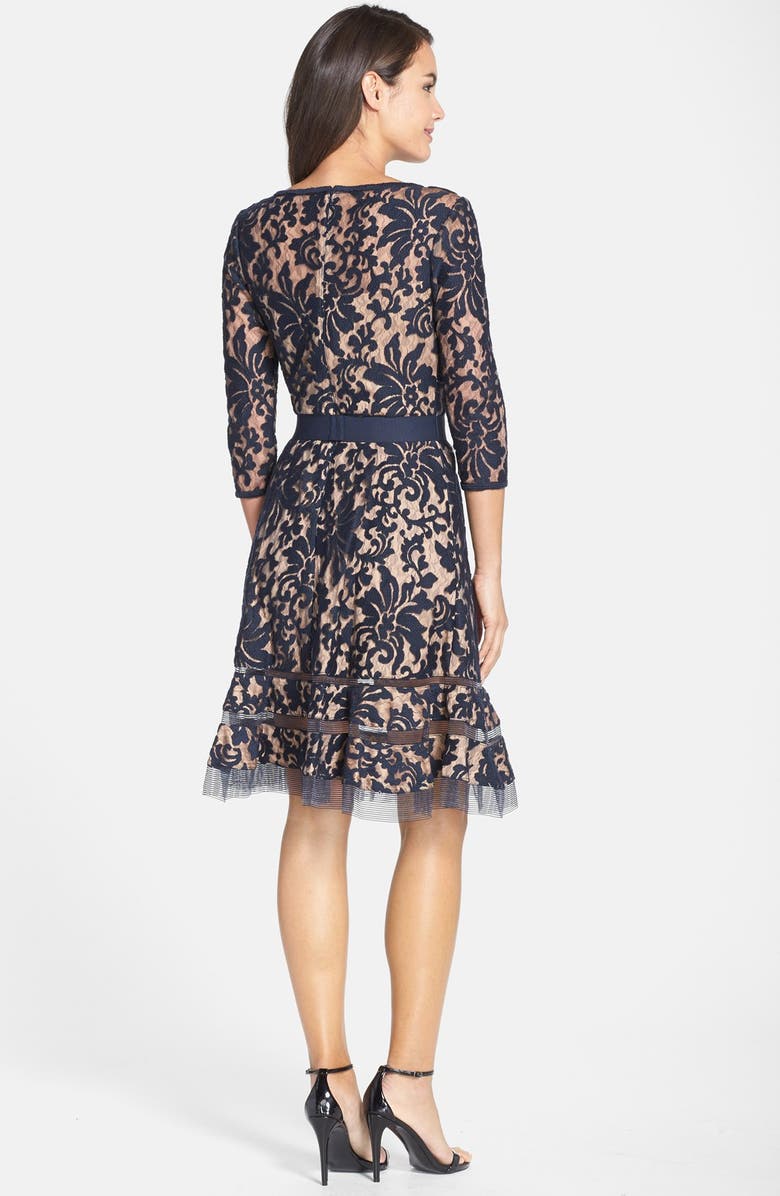 Tadashi Shoji Lace Overlay Dress, Alternate, color, 