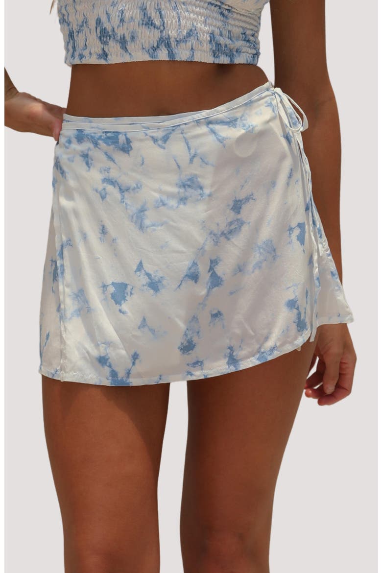 Sola Miniskirt Cover-Up, Main, color, SKY DREAM