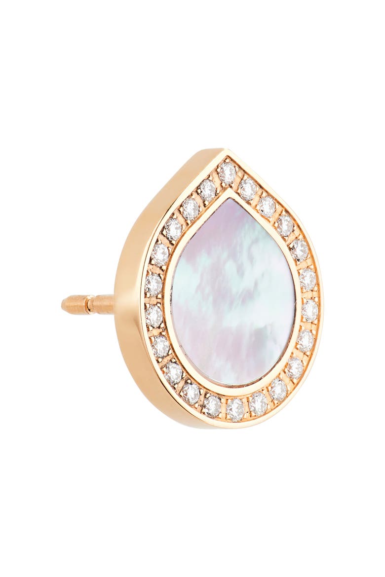 Antifer Pavè Diamond Stud Earrings, Alternate, color, MOTHER OF PEARL