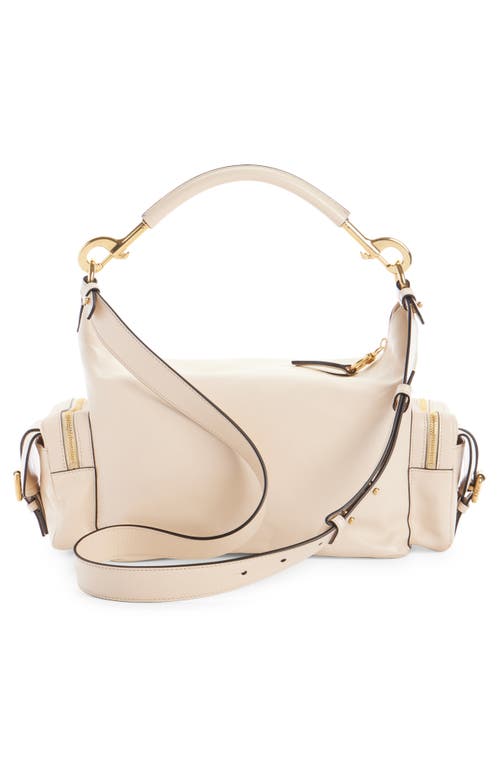Chloé Large Leather Camera Bag In 20e Boyish Brown