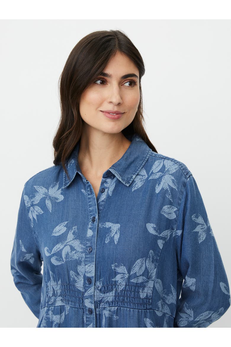 MaNokolo Floral Print Midi Dress, Alternate, color, Blue Denim