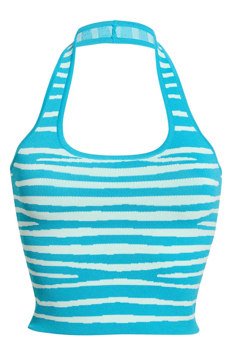 Kulani Kinis Halter Knit Cover-Up Tank Top, Alternate, color, Stripe Hype