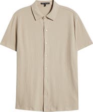 Robert Barakett Newman Short Sleeve Knit Button-Up Shirt