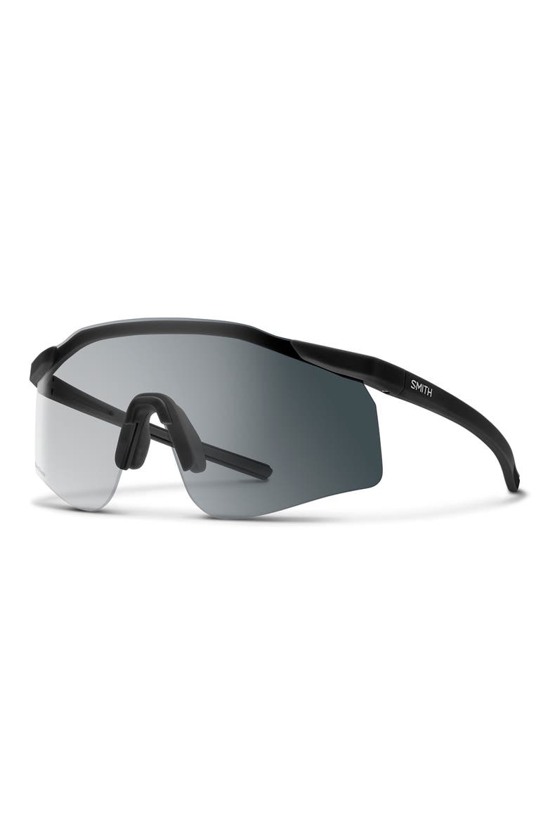 Defy 61mm ChromaPop™ Shield Sunglasses, Alternate, color, MATTE BLACK / CLEAR TO GRAY