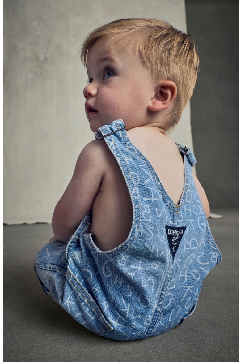 Print Denim Overalls, Alternate, color, DENIM ALPHABET OVERALL