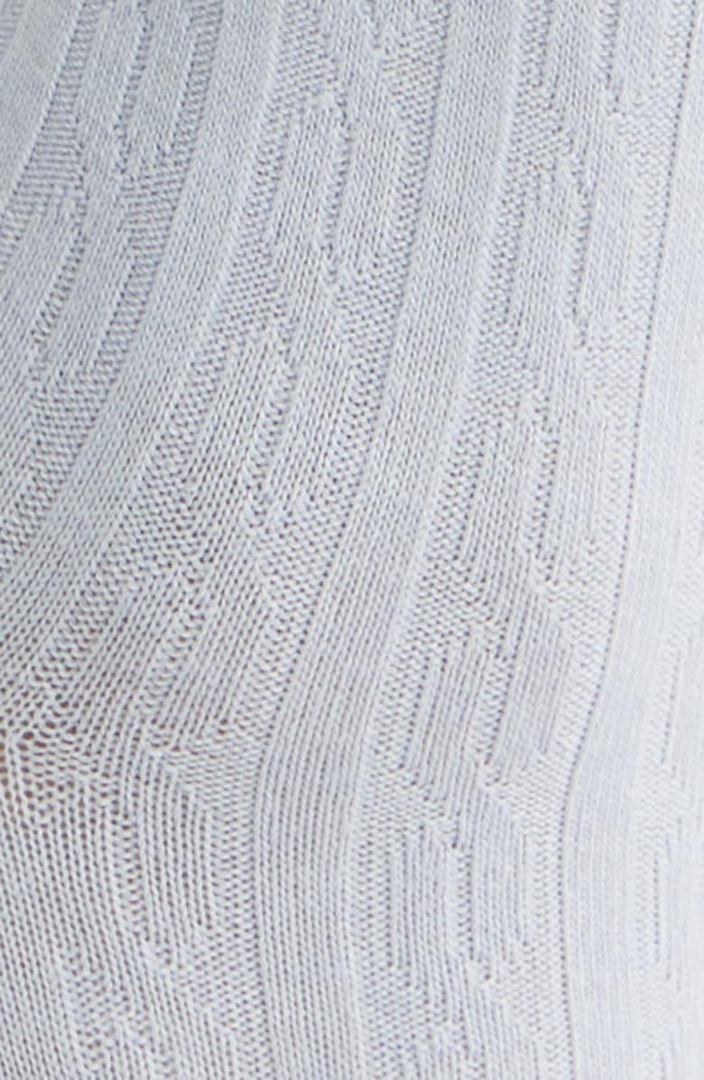 Hue Cable Crew Socks, Alternate, color, Cerulean