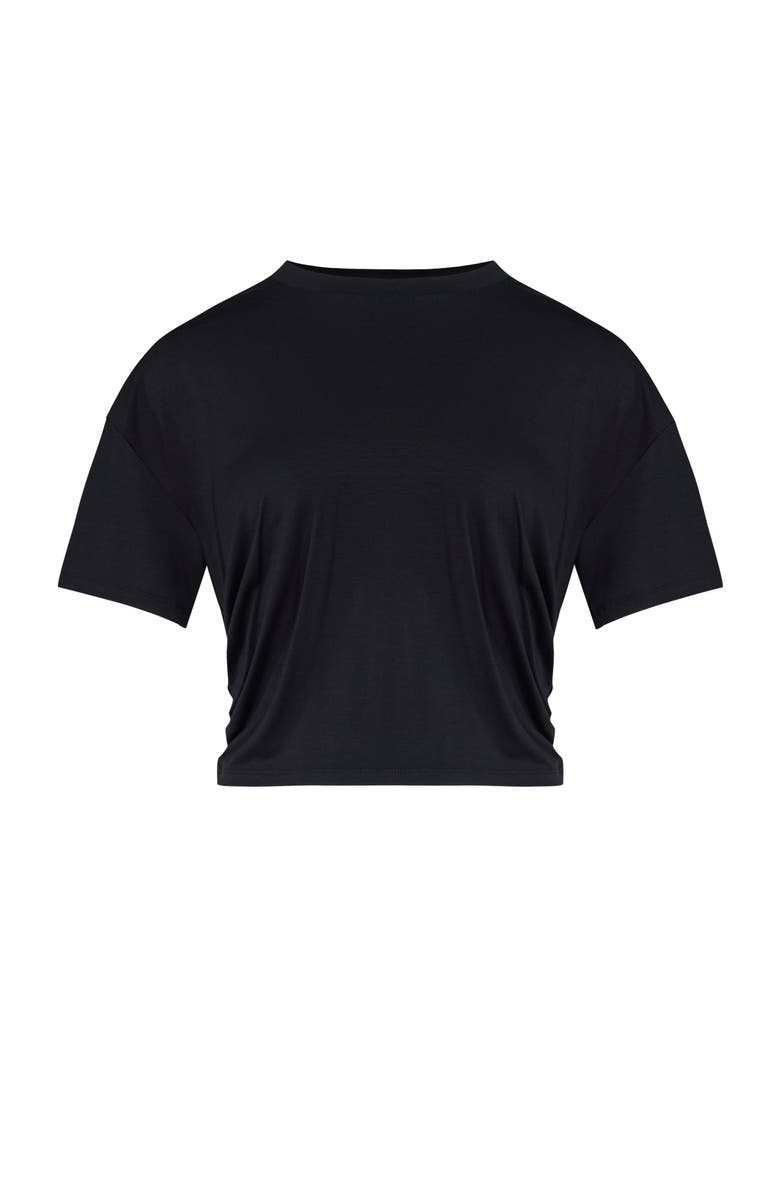 PCFG Free Heaven Crop Draped Tshirt, Main, color, Black