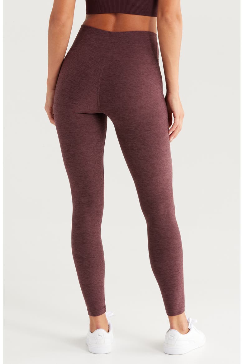Renew Mélange High Waist Leggings, Alternate, color, BURGUNDY FUDGE MELANGE