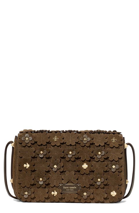 small liv floral embellished flap crossbody bag