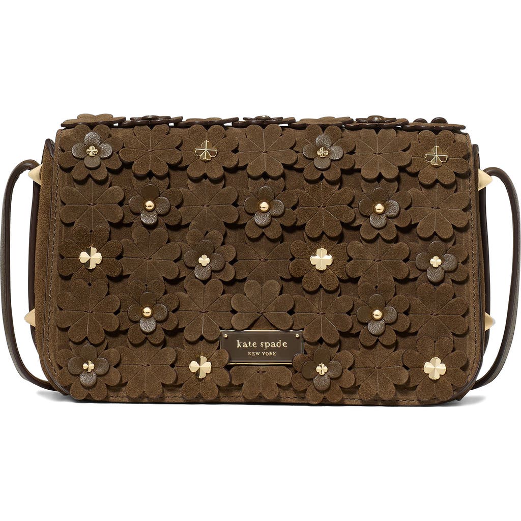 Kate Spade New York Small Liv Floral Embellished Flap Crossbody Bag
