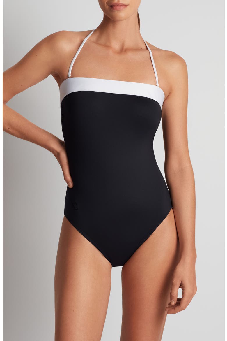 Lauren Ralph Lauren Modern Halter One-Piece Swimsuit (Women
