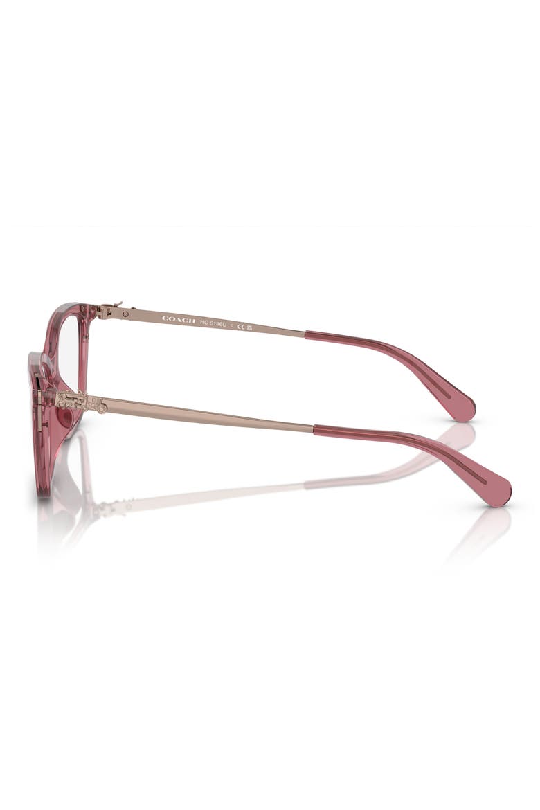 53mm Butterfly Optical Glasses, Alternate, color, TRANSPARENT BERRY / DEMO