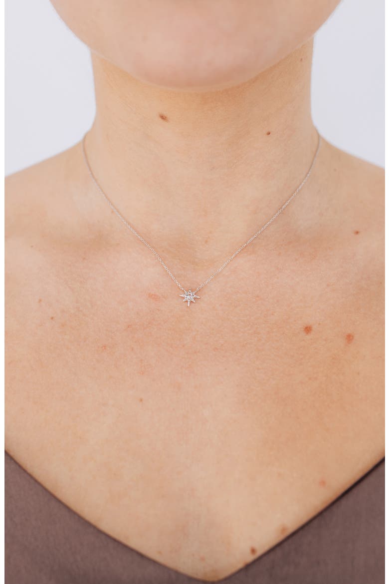Starburst Pendant Necklace, Alternate, color, SILVER