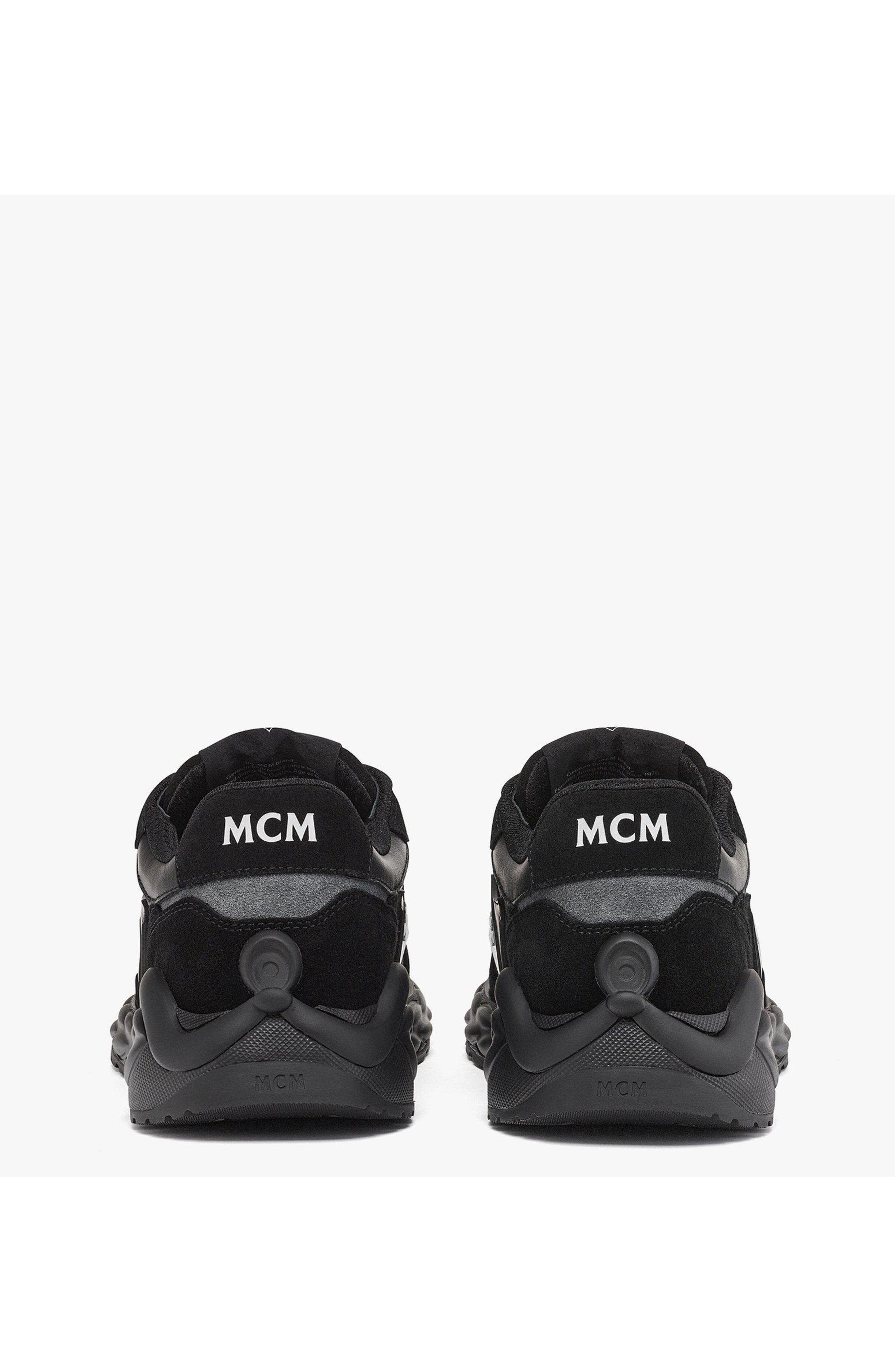 MCM Skywander Lo Sneakers in Calf Suede and Leather, Alternate, color, 