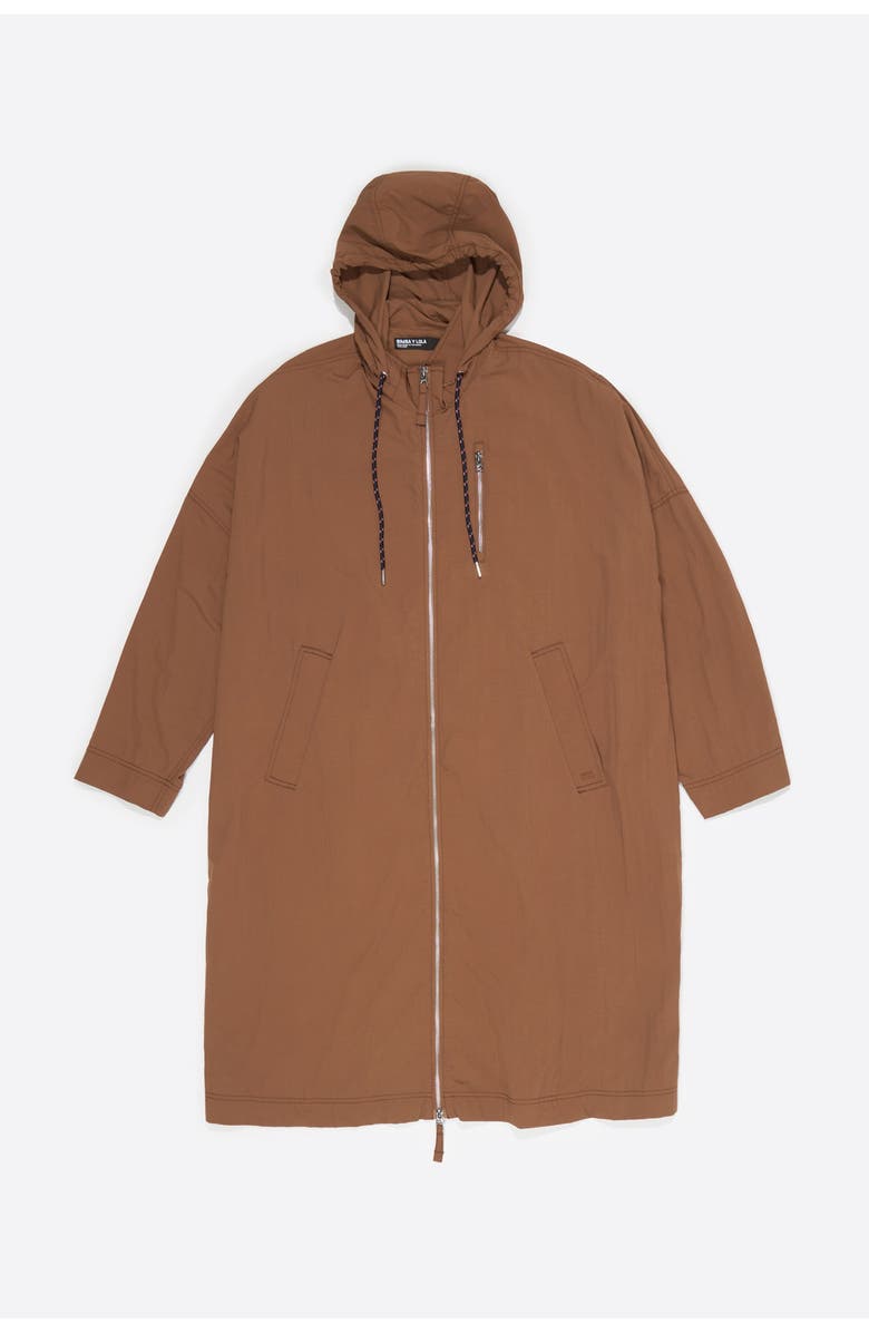 Bimba y Lola Long Fluid Trench, Alternate, color, Light Brown