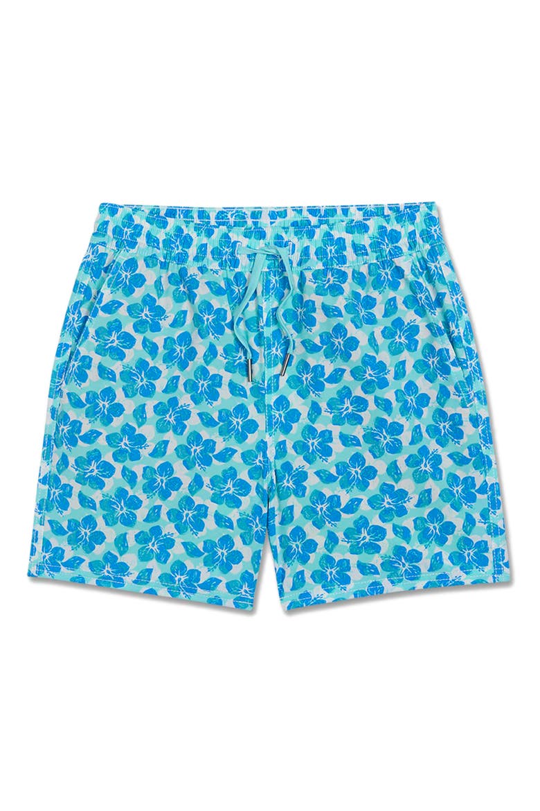 Kids' Bungalow Swim Trunks, Main, color, LAYERED HIBISCUS