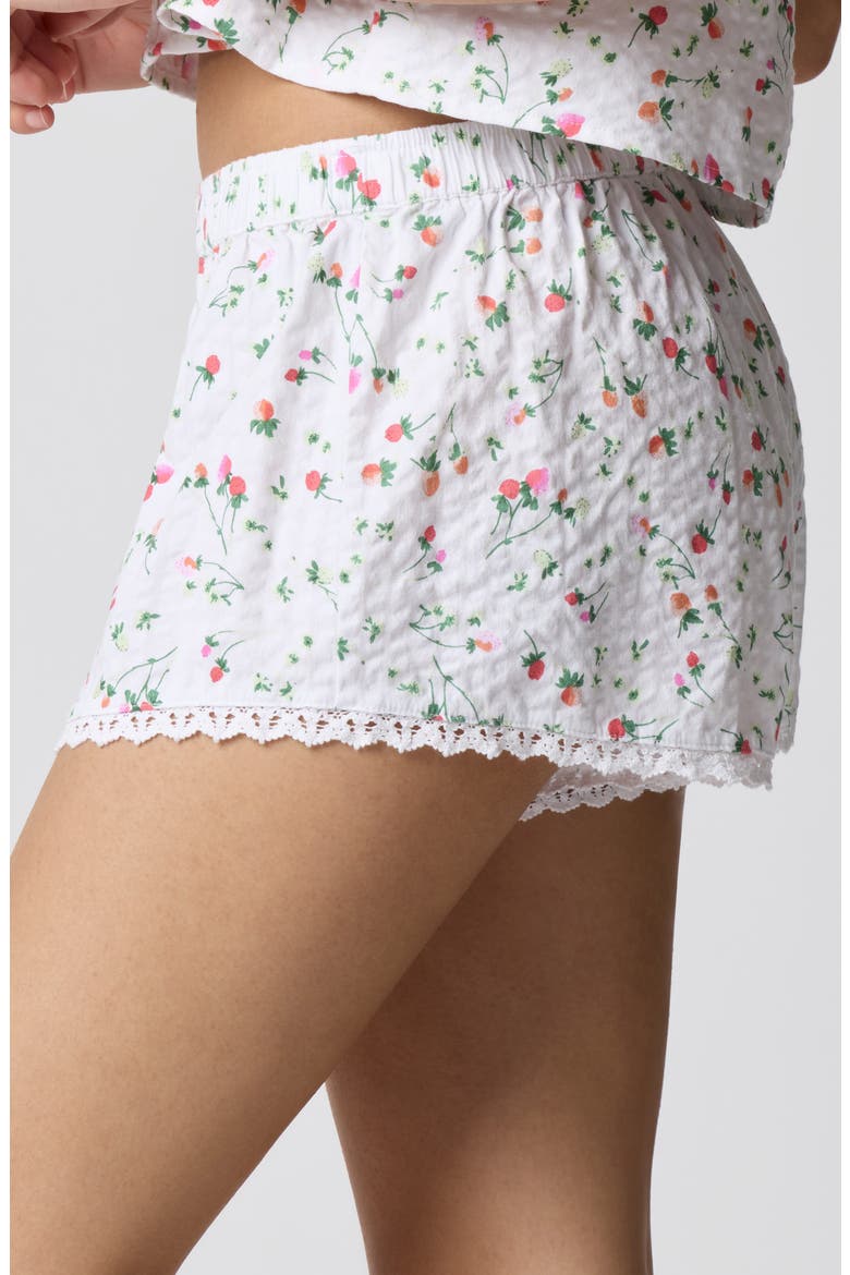 Cheeky Stretch Cotton Boxer, Alternate, color, STRAWBERRY