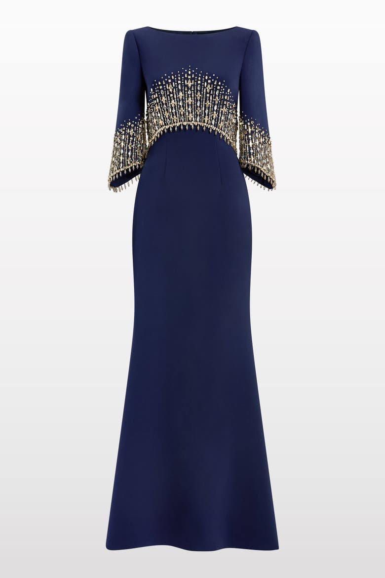 Electrica Embellished Maxi Dress, Alternate, color, Midnight Kiss