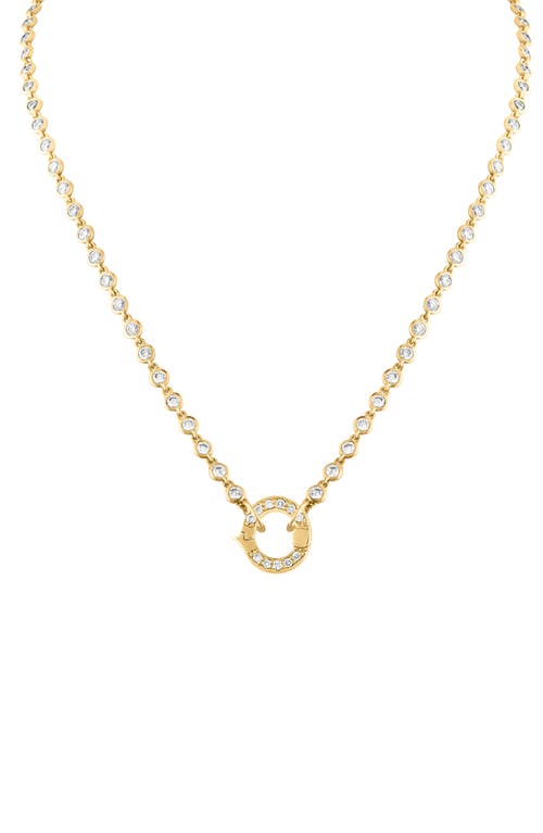 Eden Presley Diamond Bezel Necklace In Yellow Gold/diamond