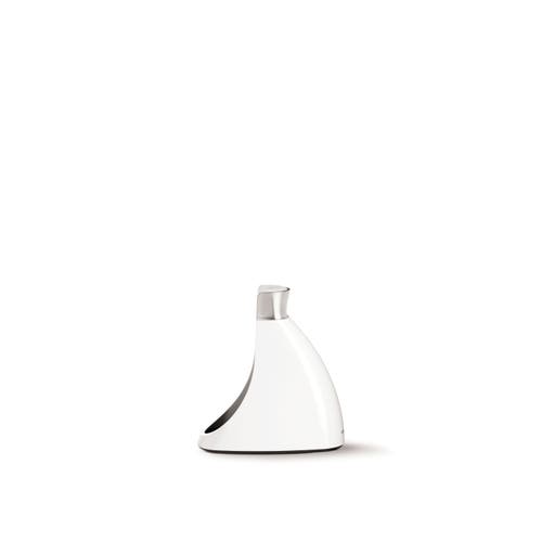 Simplehuman Toilet Brush, Stainless Steel + White Plastic In White