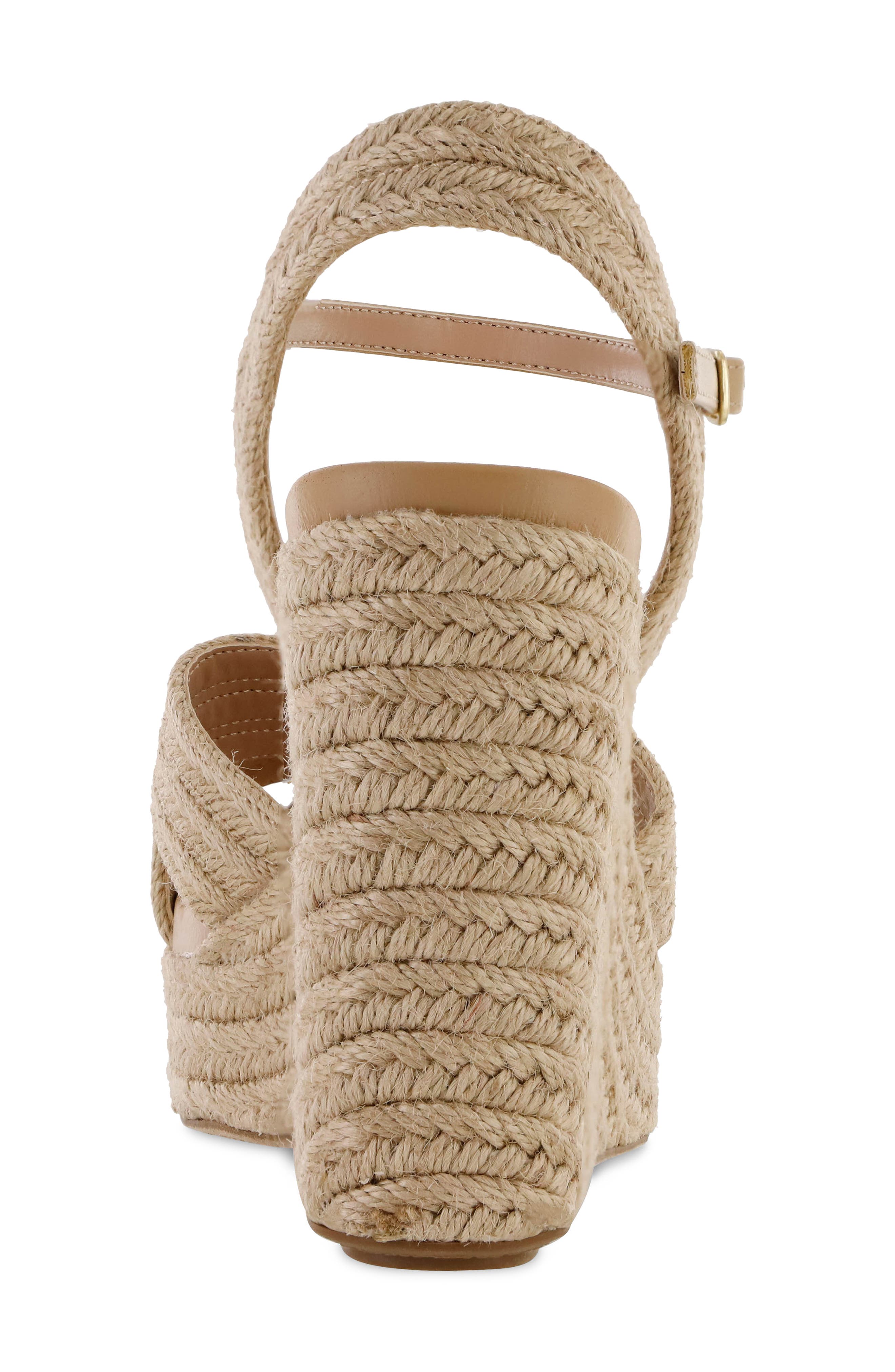 MIA Alouette Wedge Espadrille Sandal, Alternate, color, Natural Jute