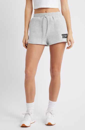 Cotton Blend Drawstring Sweat Shorts