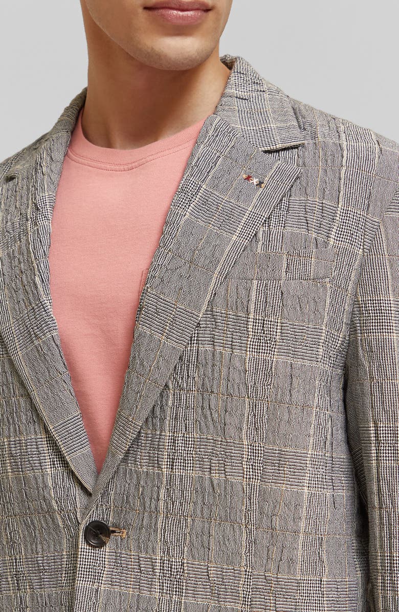 Scotch & Soda Checked Cotton Blend Seersucker Sport Coat, Alternate, color, 