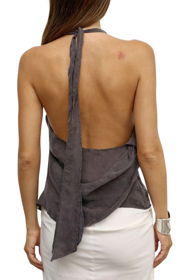 Allison Halter Top, Alternate, color, CHARCOAL