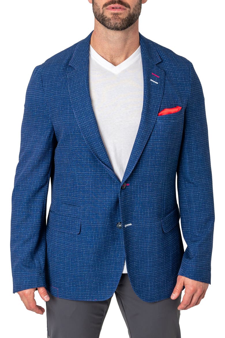 Unconstructed Squared Blazer, Main, color, BLUE