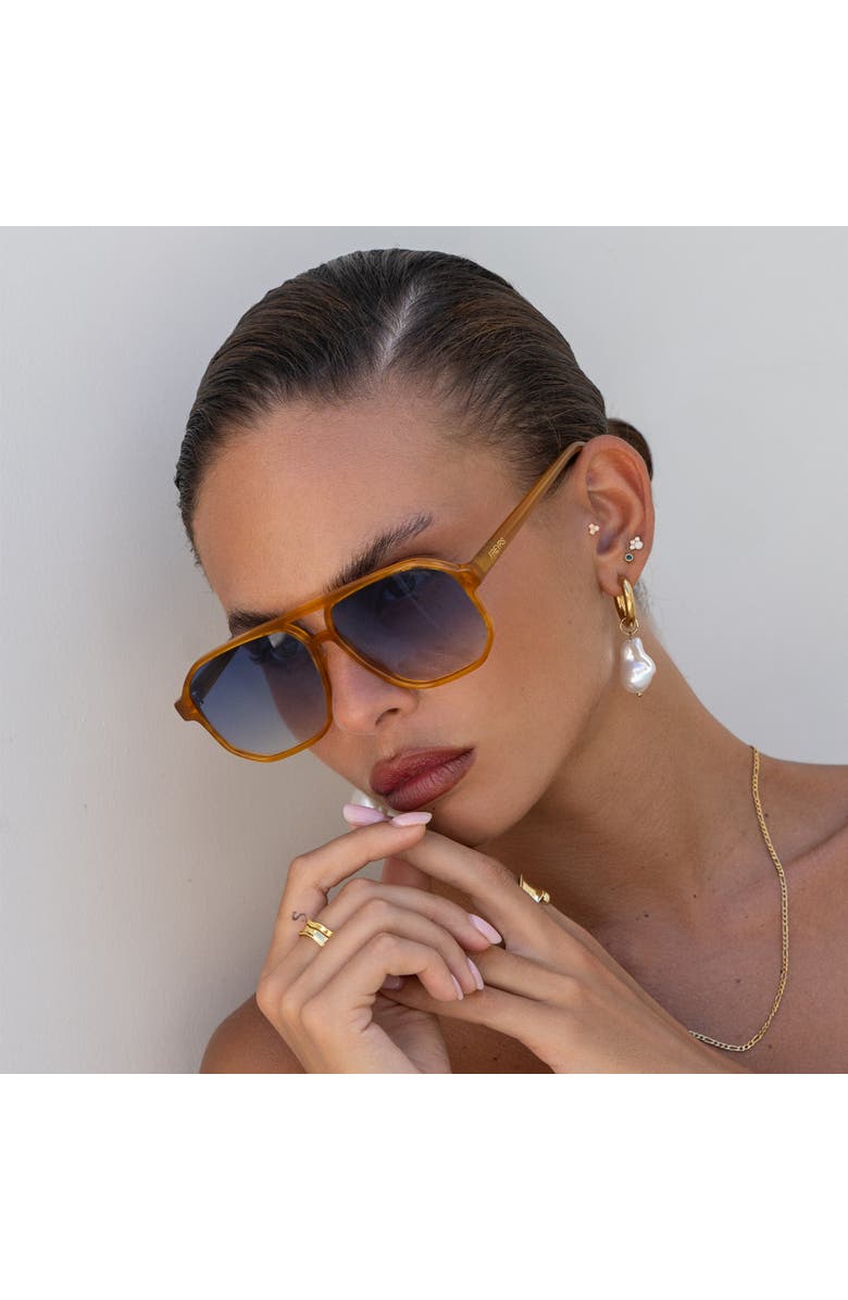 FREYRS Eyewear Billie Aviator Sunglasses, Alternate, color, Olive