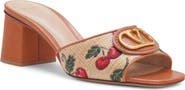 Valentino Garavani VLOGO Cherries Slide Sandal