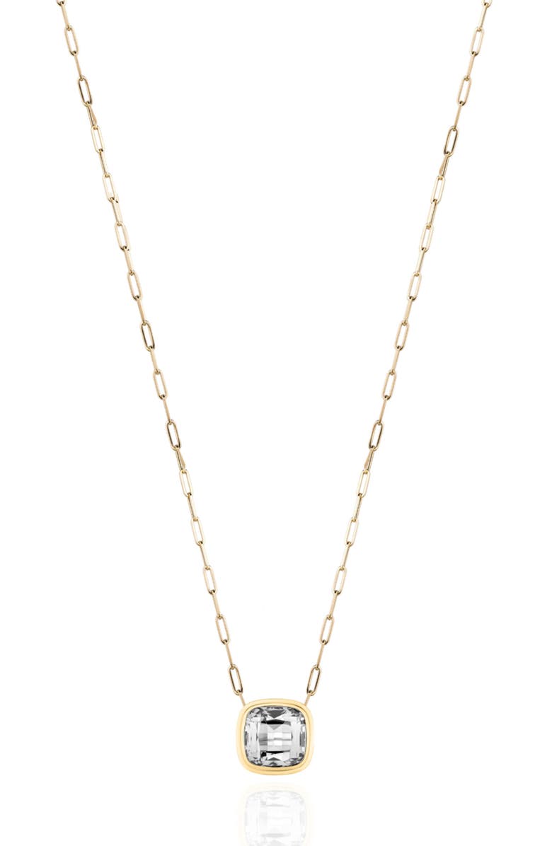 GOSHWARA Manhattan Cushion Pendant Necklace, Alternate, color, Clear