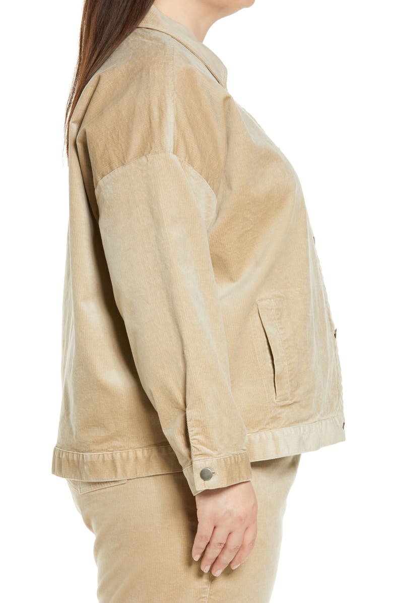 Eileen Fisher Classic Collar Corduroy Jacket, Alternate, color,