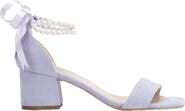 Forever & Always Shoes Illy Low Block Heel Sandals with Pearls