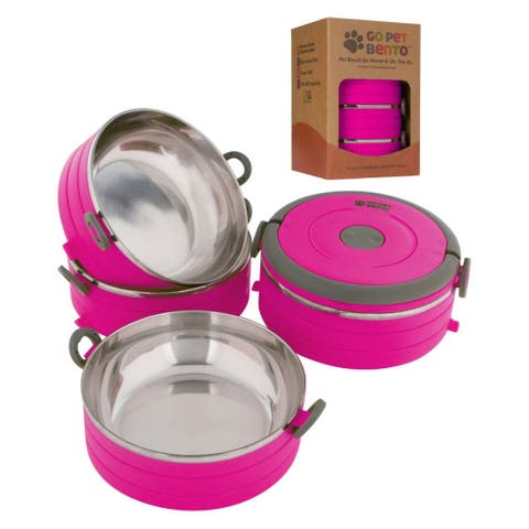 Stainless Steel Travel Dog Bowls Set of 3