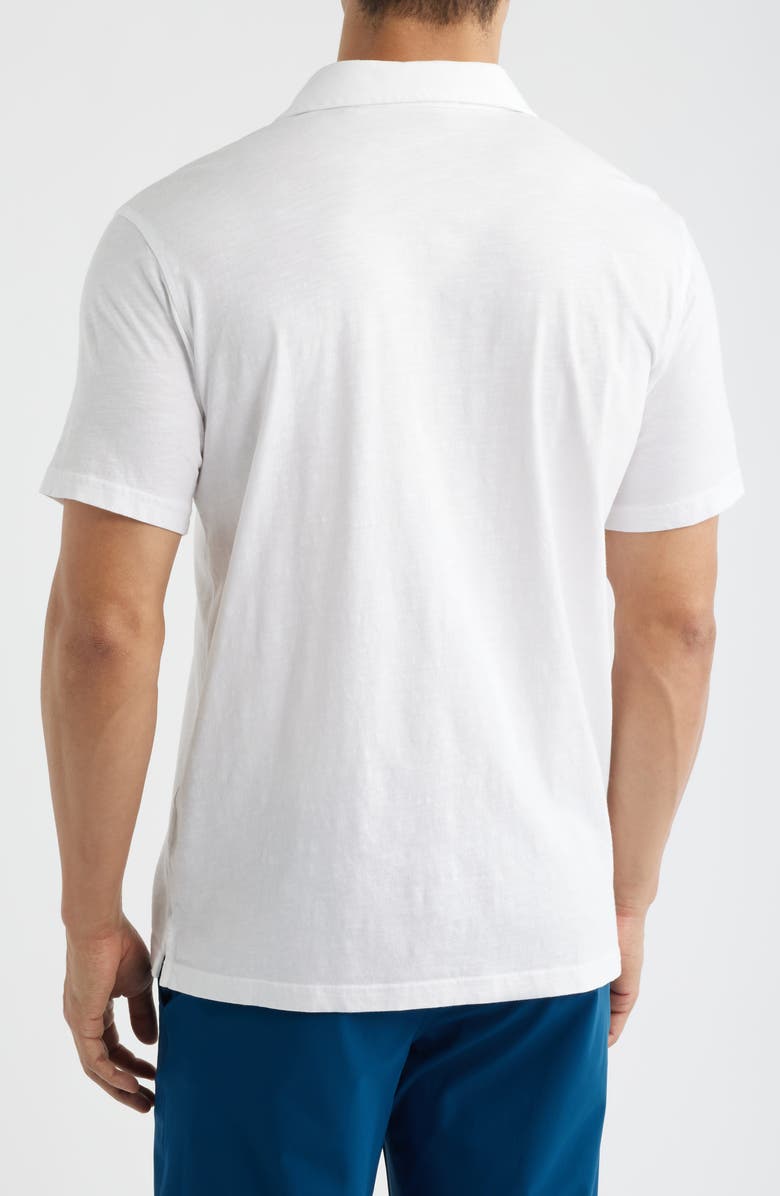 Greyson Alpha Slub Johnny Collar Polo, Alternate, color, Arctic
